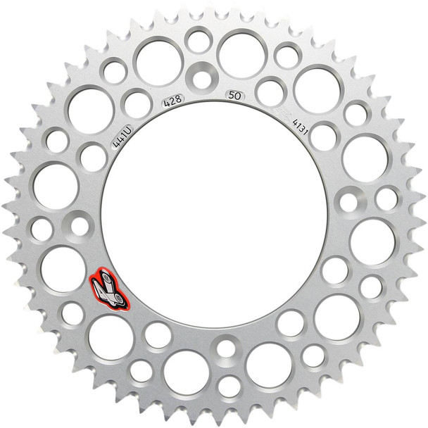 Renthal - 441U-428-50GPSI - Rear Sprocket - Aluminum - 50 Tooth - Silver - Gas Gas/Husqvarna/KTM