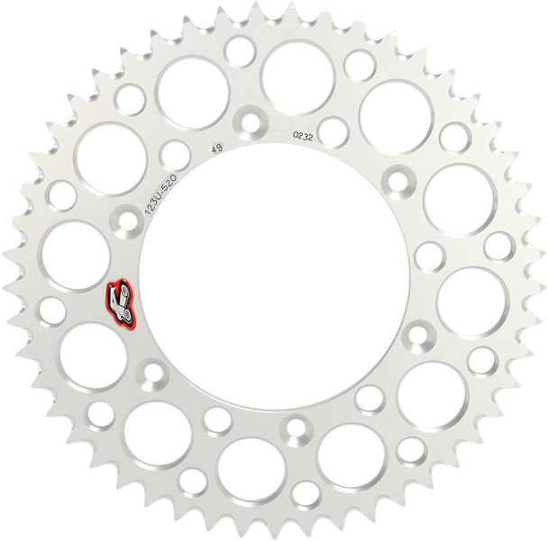 Renthal - 123U-520-49GYSI - Rear Sprocket - Aluminum - 49 Tooth - Silver - Suzuki