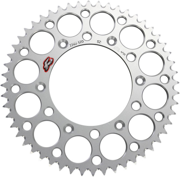 Renthal - 224U-520-52GPSI - Rear Sprocket - Aluminum - 52 Tooth - Silver