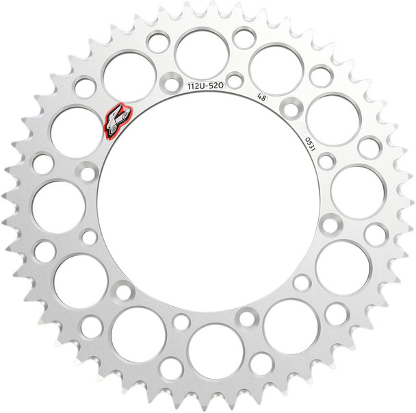 Renthal - 112U-520-48GESI - Rear Sprocket - Aluminum - 48 Tooth - Silver - Kawasaki