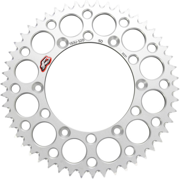 Renthal - 150U-520-50GBSI - Rear Sprocket - Aluminum - 50 Tooth - Silver - Yamaha