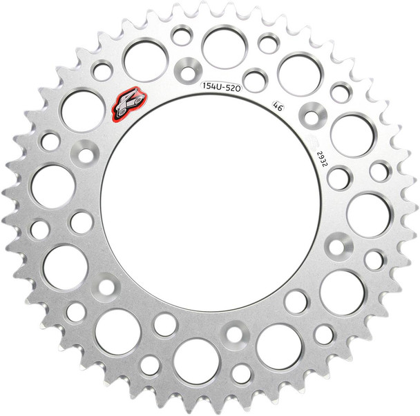 Renthal - 154U-520-46GRSI - Rear Sprocket - Aluminum - 46 Tooth - Silver - Honda