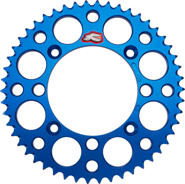 Renthal - 121U-428-50GPBU - Rear Sprocket - Aluminum - 50 Tooth - Blue - Suzuki/Yamaha