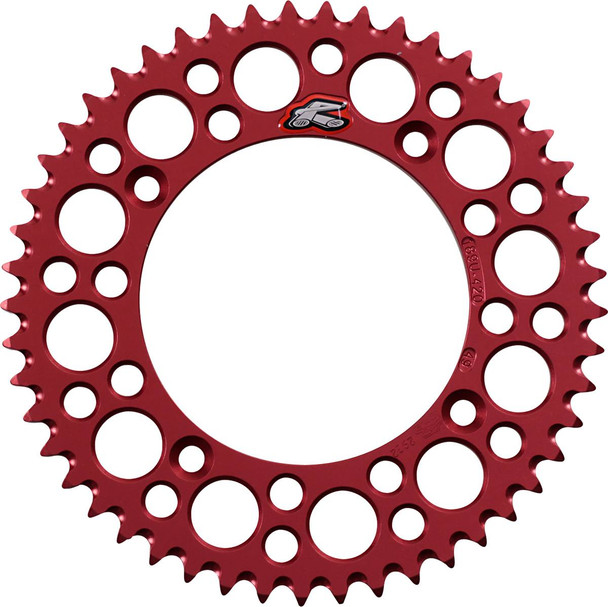 Renthal - 189U-420-49GRRD - Rear Sprocket - Aluminum - 49 Tooth - Red - Honda