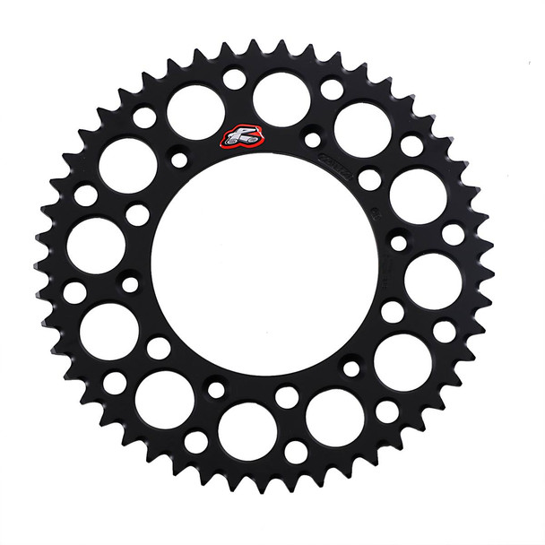 Renthal - 224U-520-49GPBK - Rear Sprocket - Aluminum - 49 Tooth - Black