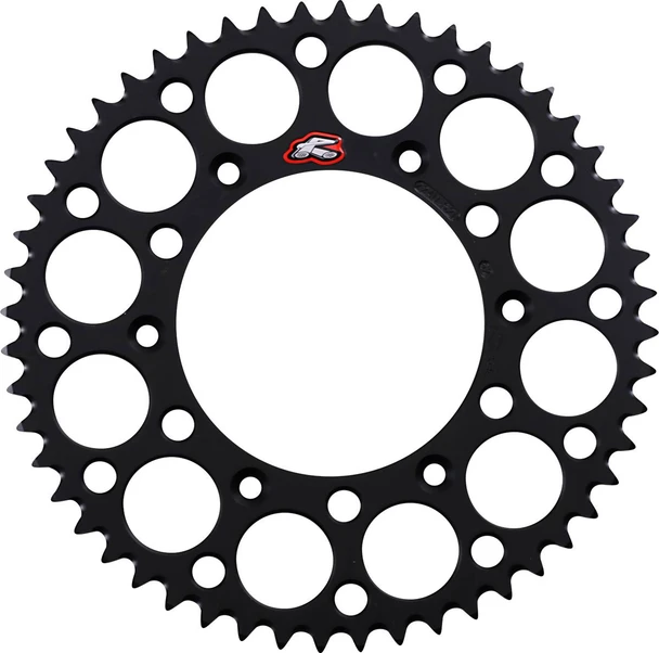Renthal - 224U-520-52GPBK - Rear Sprocket - Aluminum - 52 Tooth - Black