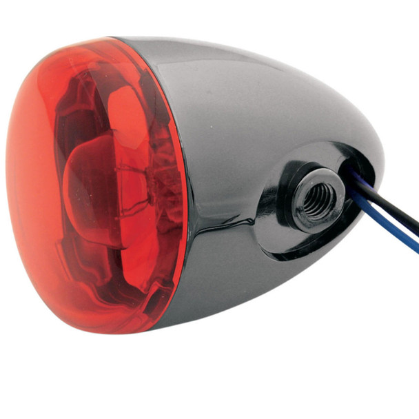  Chris Products - Custom Rear Signal Light Assembly - Black Nickel/Red, Dual-Filament, Bracket Mount 