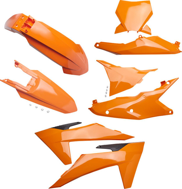 Ufo - KTKIT529@127 - Replacement Body Kit - Orange/Black - KTM - SX '23-'24