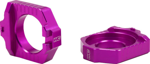 Works Connection - 17-P252 - Elite Axle Block Kit - Purple - Gas Gas/Husqvarna/KTM