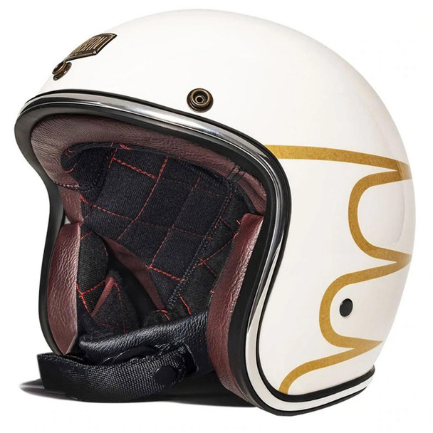  Urban Helmets - Urban Tracer Gold Wing White Vintage Helmet 