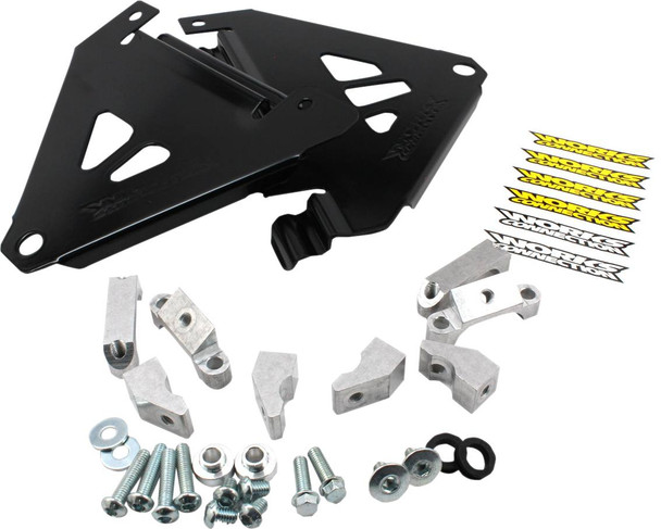Works Connection - 18-B198 - Radiator Brace Set - Black - Kawasaki