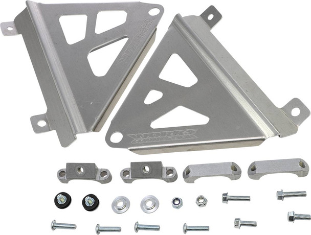 Works Connection - 18-777 - Radiator Brace Set - Silver - Honda