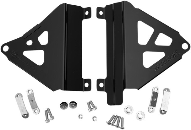 Works Connection - 18-B719 - Radiator Brace Set - Black - Honda