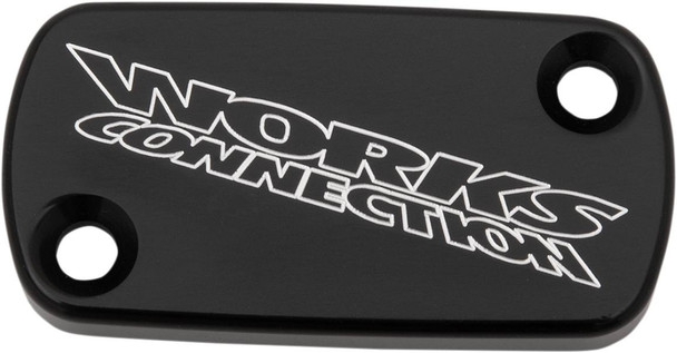 Works Connection - 21-116 - Anodized Billet Aluminum Front Brake Reservoir Cover - Black