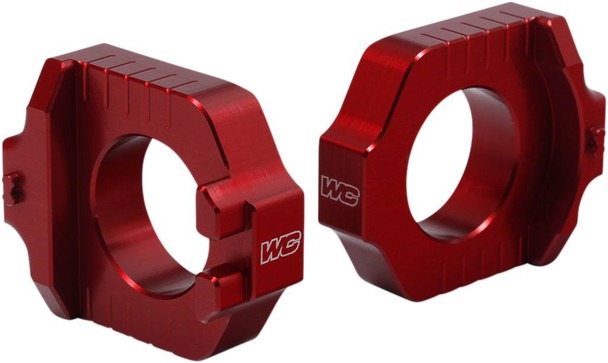 Works Connection - 17-270 - Elite Axle Block - Red - Yamaha