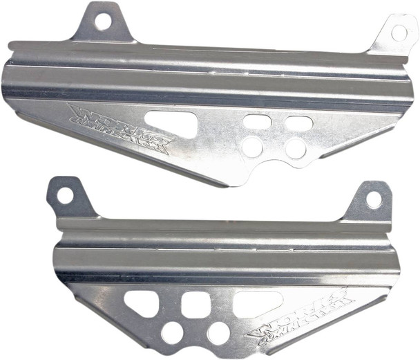 Works Connection - 18-496 - Radiator Brace Set - Silver - Suzuki
