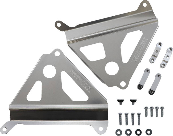 Works Connection - 18-268 - Radiator Brace Set - Silver - Yamaha