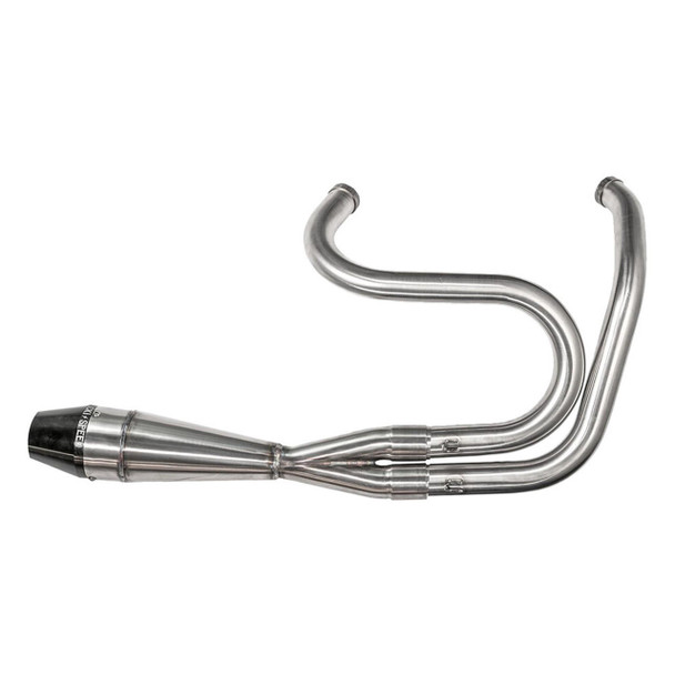 Sawicki - Brushed Stainless Steel 2-In-1 Shorty Big Inch Exhaust fits '17-'23 M8 Touring Models W/ Aftermarket Mid-Controls