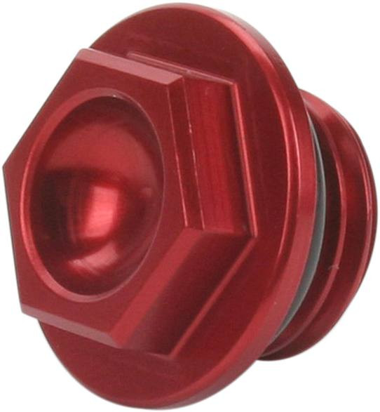 Works Connection - 24-070 - Aluminum Oil Filler Plug - Red - Honda/Kawasaki/Yamaha