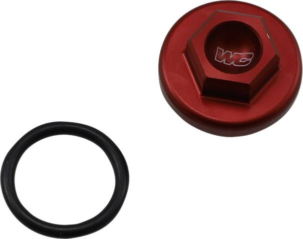 Works Connection - 24-190 - Aluminum Oil Filler Plug - Red - Kawasaki/Suzuki
