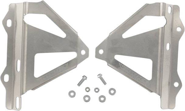 Works Connection - 18-084 - Radiator Brace Set - Silver - Honda