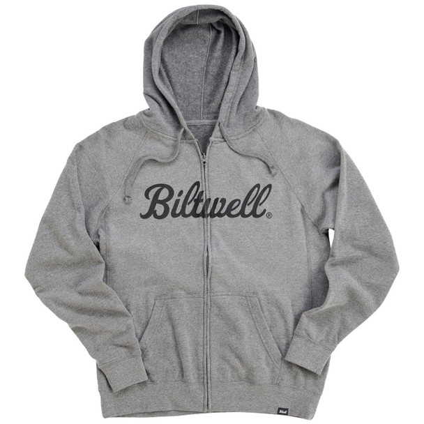  Biltwell - Script Zip-Up Raglan Hoodie - Gray 