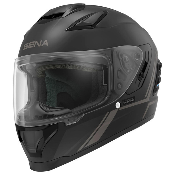 SENA - Stryker Full Face Helmet w/ Mesh Intercom - Matte Black