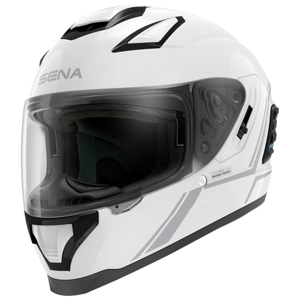 SENA - Stryker Full Face Helmet w/ Mesh Intercom - Gloss White