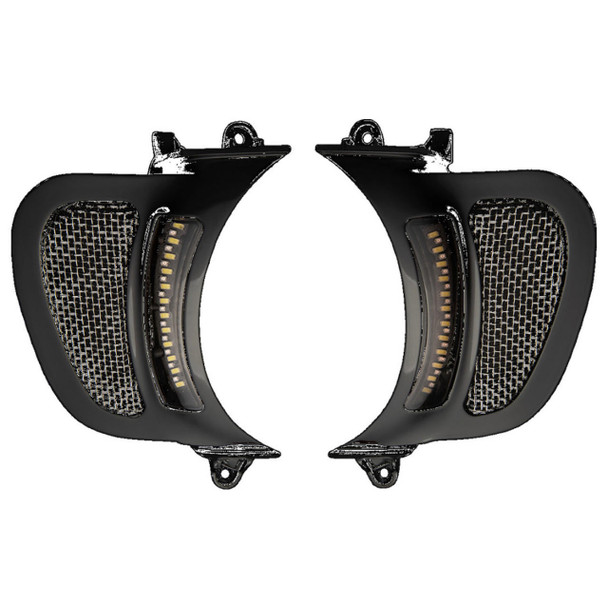  Custom Dynamics - Vent Inserts with LED Lights fits '15-'23 Touring Models Harley Road Glide 
