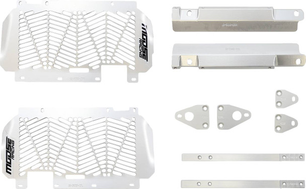 Moose Offroad - Billet Radiator Guards - Silver - Yamaha