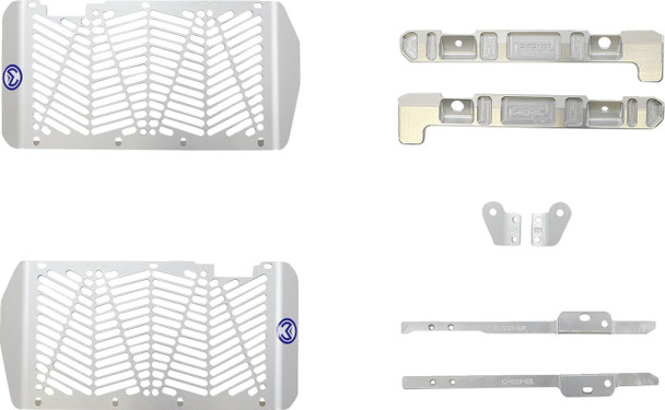 Moose Offroad - Billet Radiator Guards - Silver - Honda
