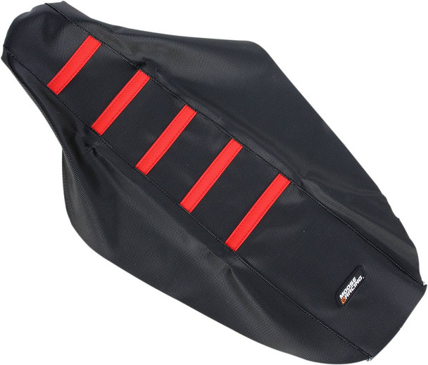 Moose Offroad - Ribbed Seat Cover - Black Cover/Red Ribs - Honda