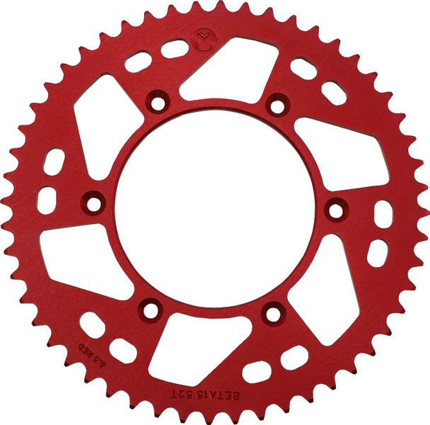 Moose Offroad - Rear Sprocket - Aluminum - 52 Tooth - Red - Beta