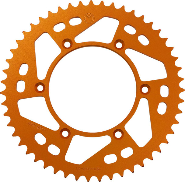 Moose Offroad - Rear Sprocket - Aluminum - 51 Tooth - Orange - Husaberg/Husqvarna/KTM