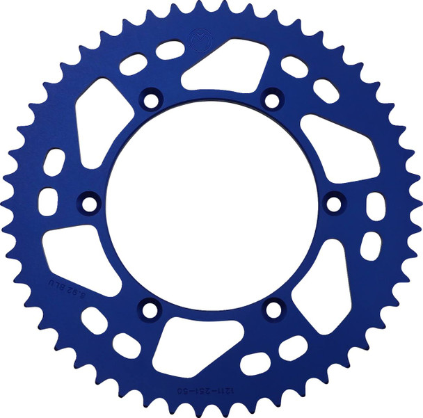 Moose Offroad - Rear Sprocket - Aluminum - 50 Tooth - Blue - Yamaha