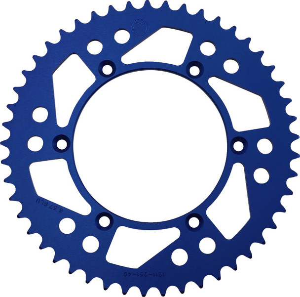 Moose Offroad - Rear Sprocket - Aluminum - 49 Tooth - Blue - Yamaha