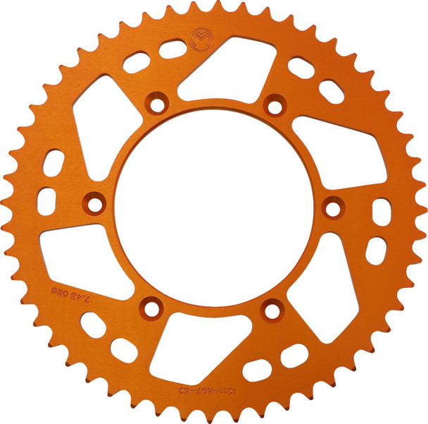 Moose Offroad - Rear Sprocket - Aluminum - 52 Tooth - Orange - Husaberg/Husqvarna/KTM