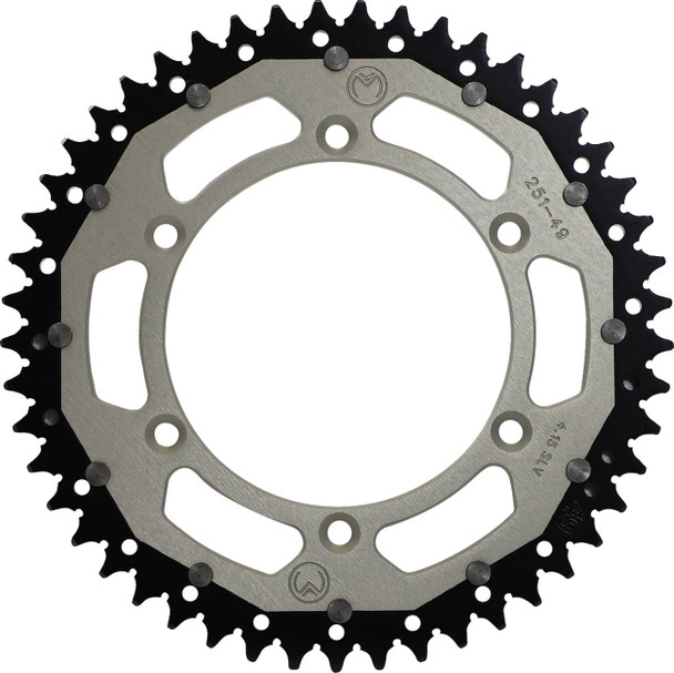 Moose Offroad - Dual Sprocket - 49 Tooth - Silver - Yamaha