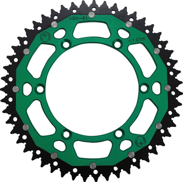 Moose Offroad - Dual Sprocket - 51 Tooth - Green - Kawasaki/Suzuki