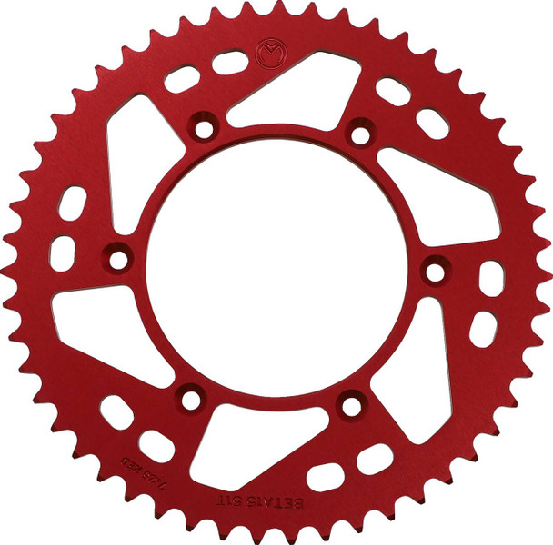 Moose Offroad - Rear Sprocket - Aluminum - 51 Tooth - Red - Beta