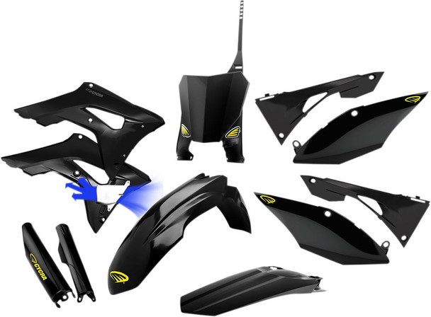 Cycra - 1CYC-9320-12 - Body Kit - Powerflow - Black - CRF 250/450 R '17-'21