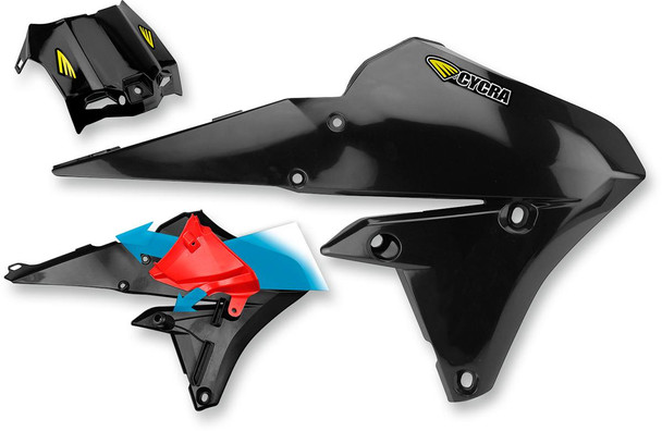 Cycra - 1CYC-1778-12 - PowerFlow Shrouds - with Air Box Cover - Black