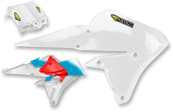 Cycra - 1CYC-1778-42 - PowerFlow Shrouds - with Air Box Cover - White
