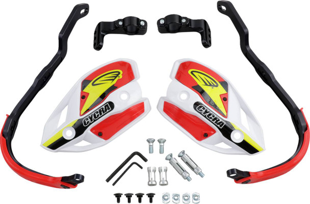 Cycra - 1CYC-7408-32X - Ultra Probend CRM Wrap Around Handguards for 1-1/8" Handlebars - White/Red