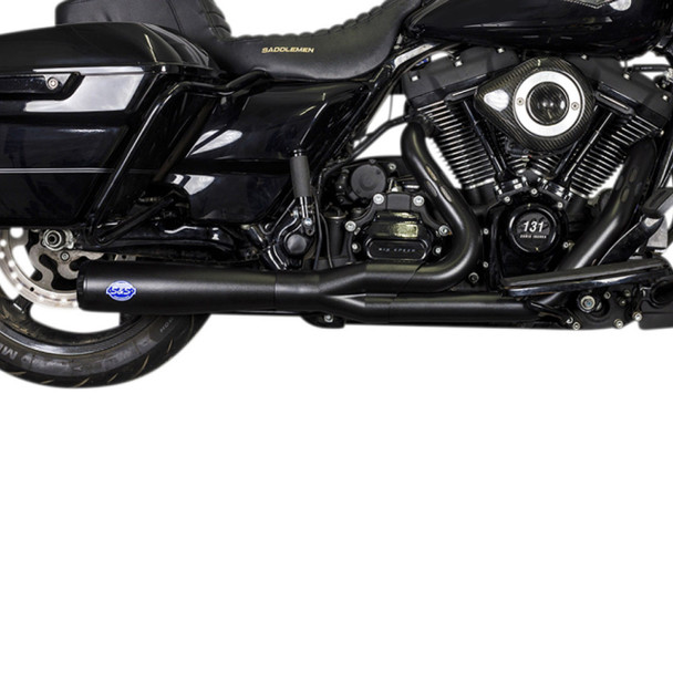  S&S Cycle - Guardian Black Diamondback 2-into-1 State Exhaust System fits '17-'20 Touring Models