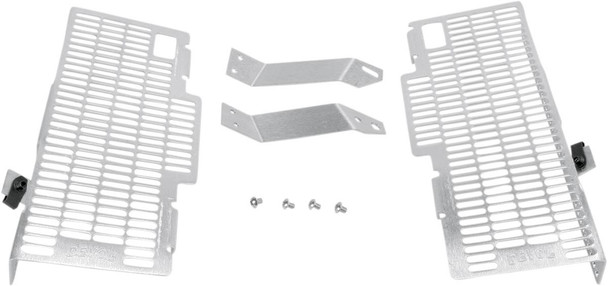 Devol - 0101-1301 - Radiator Guards - Brushed Aluminum - Honda