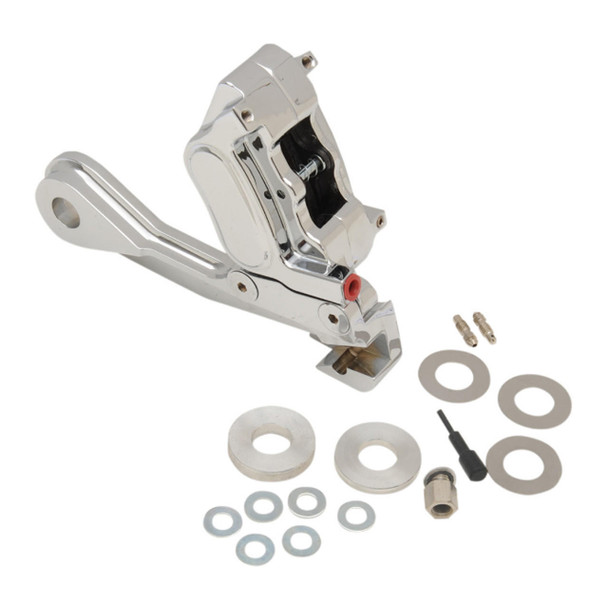  GMA - Smooth Chrome Rear 4-Piston Millenium Series M-Caliper fits '00-'07 Softail Models (Exc. '07 FLSTF Models) 