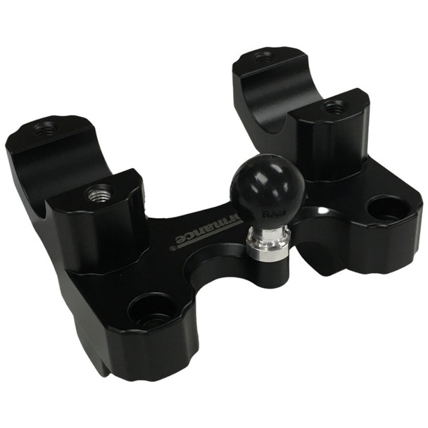 HeliBars - Black Offset Riser Adapter w/ RAM Mount fits '21-Up Pan America Model