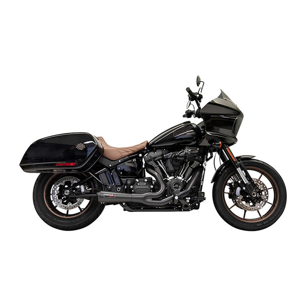 Bassani Exhaust - Ripper 2-into-1 Short Exhaust System Black fits '22-'23 FXLRST & '18-Up FLSB Models