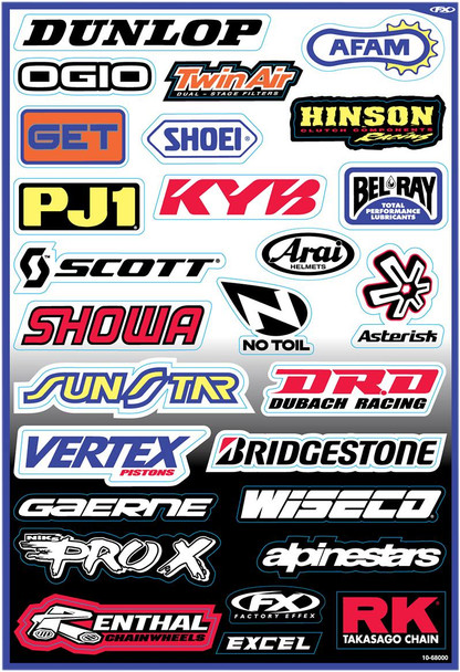 Factory Effex - 10-68000 - Decal Kit - Sponsor A
